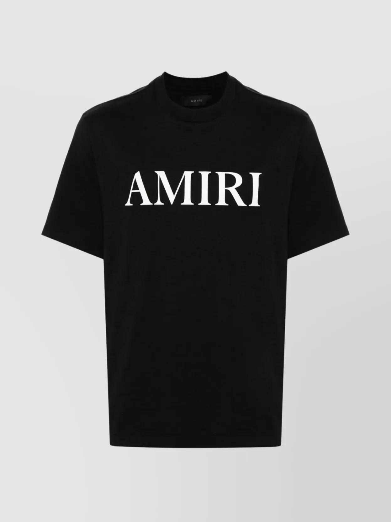 AMIRI Cotton T-shirt With Logo Print In Black Product Image
