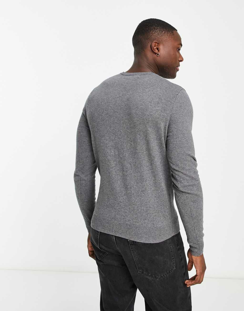 Scalpers v neck sweater in gray Product Image