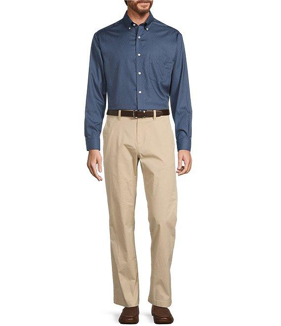 Gold Label Roundtree & Yorke Big & Tall Non-Iron Long Sleeve Diamond Print Sport Shirt Product Image