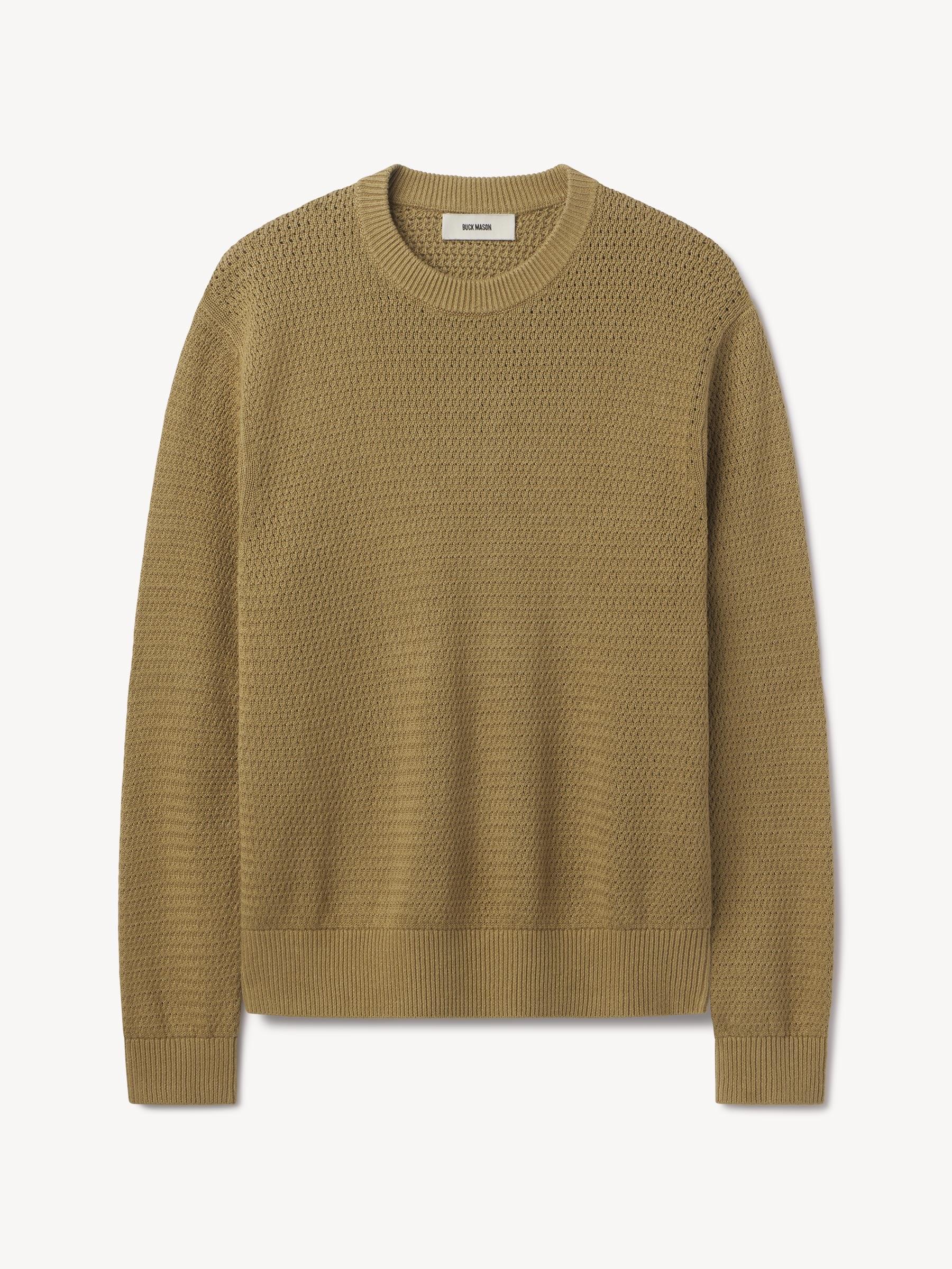 Golden Khaki Rope-Knit Yuma Hemp Crew Product Image