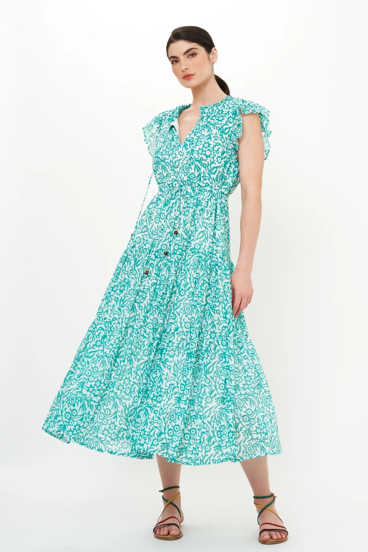 Cinched Flirty Midi Dress Product Image