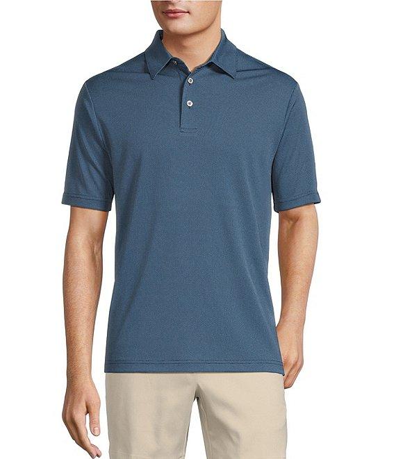 Roundtree & Yorke Performance Placed Jacquard Polo Shirt Product Image