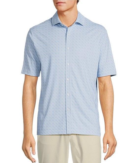 Hart Schaffner Marx Short Sleeve Luxury Performance Seashell Coatfront Shirt Product Image