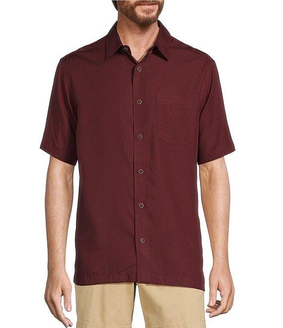 Roundtree & Yorke Short Sleeve Ribstop Solid Sport Shirt Product Image