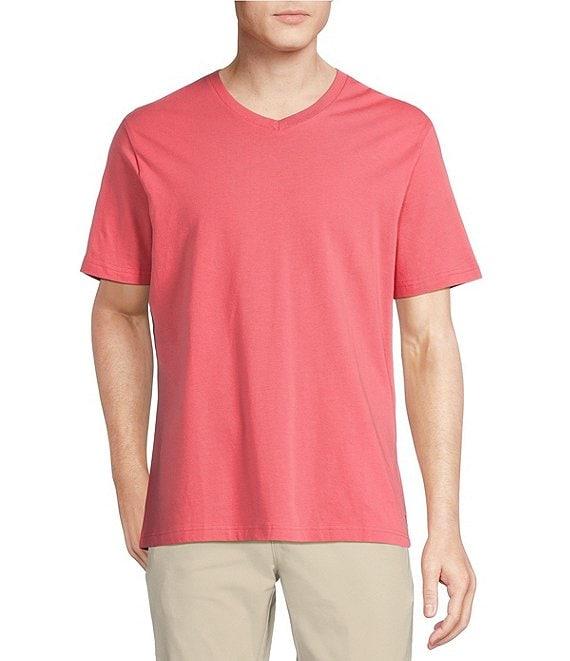 Cremieux Blue Label Jersey Knit Short Sleeve V-Neck T-Shirt Product Image