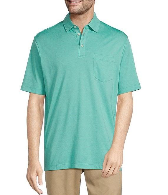 Roundtree & Yorke TravelSmart Easy-Care Performance Short Sleeve Solid Birdseye Polo Shirt Product Image