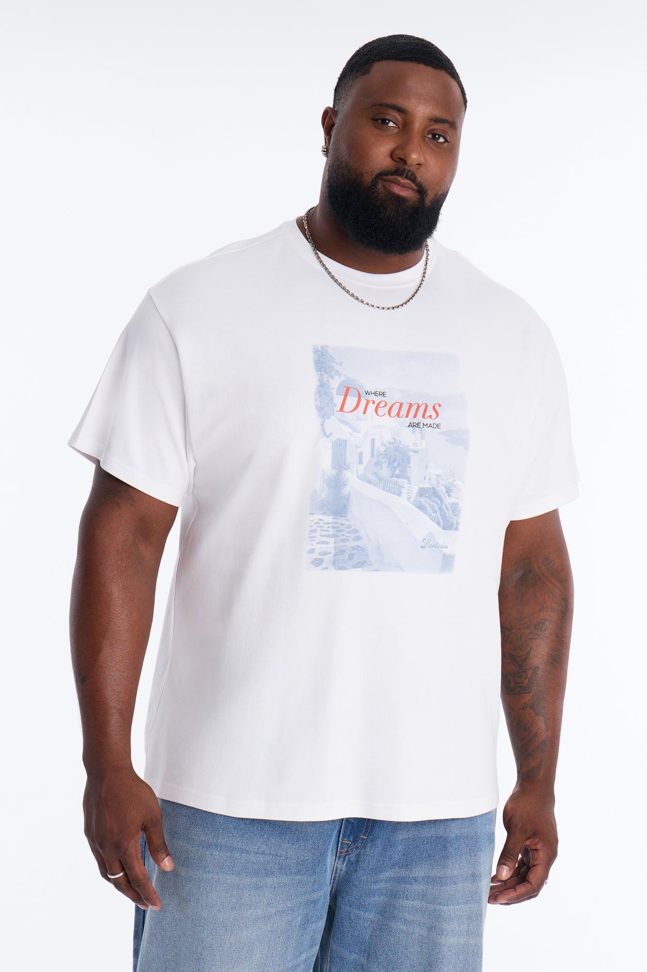 Santorini Dreams Short Sleeve Tee - White Male Product Image