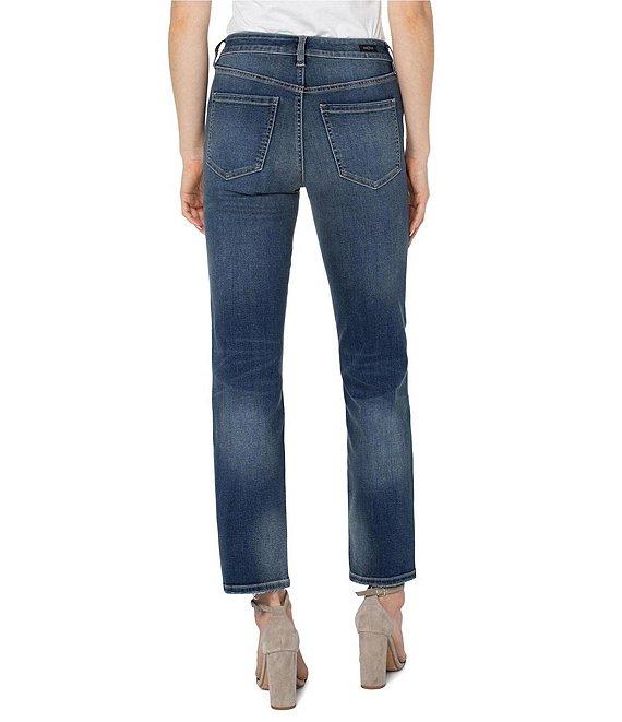 Liverpool Los Angeles Petite Size Kennedy Straight Leg Stretch Denim Jeans Product Image
