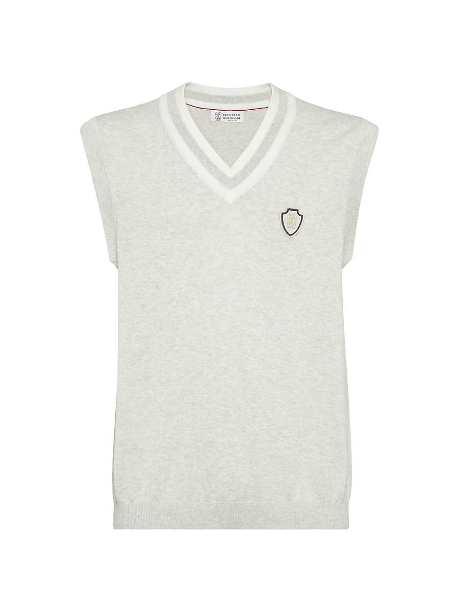 Mens Cotton Knit Vest with Logo Product Image