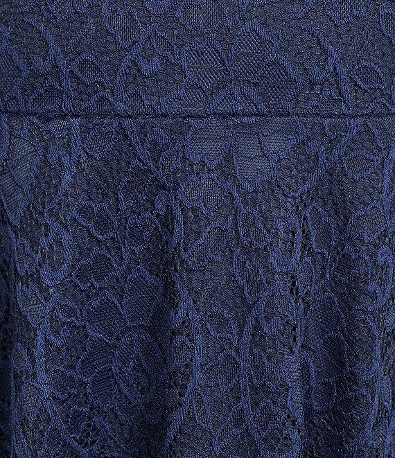 City Vibe Shirred Bodice Puff Bubble Sleeve Lace Mini Dress Product Image