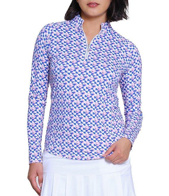 Sport Haley Printed Mock Neck Long Sleeve Shirt Product Image