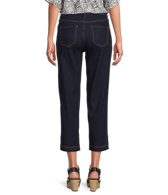 Code Bleu Petite Size Chelsea High Rise Straight Capri Jeans Product Image