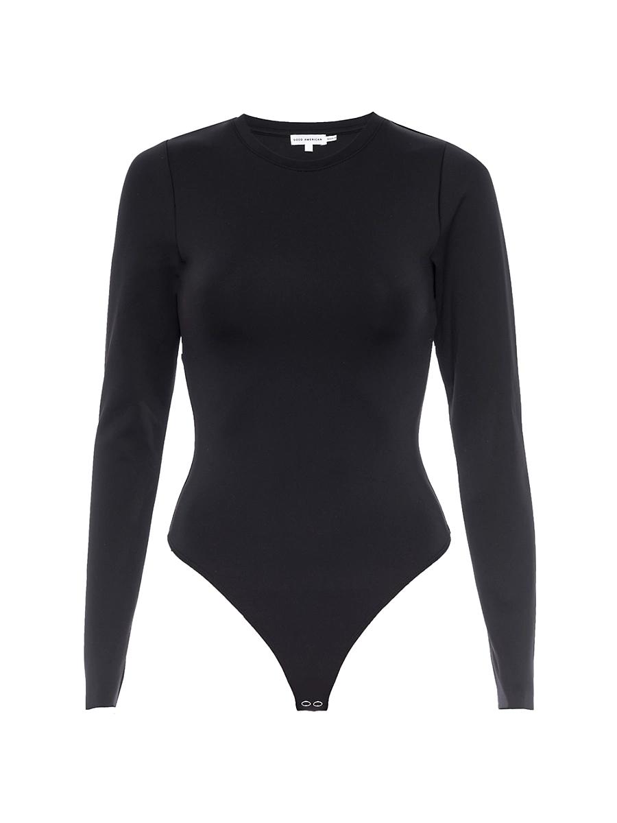 Womens Sculpting Crewneck Bodysuit | Ultra-Soft Matte Breathable Fabric | | Good American by Khlo Kardashia Product Image