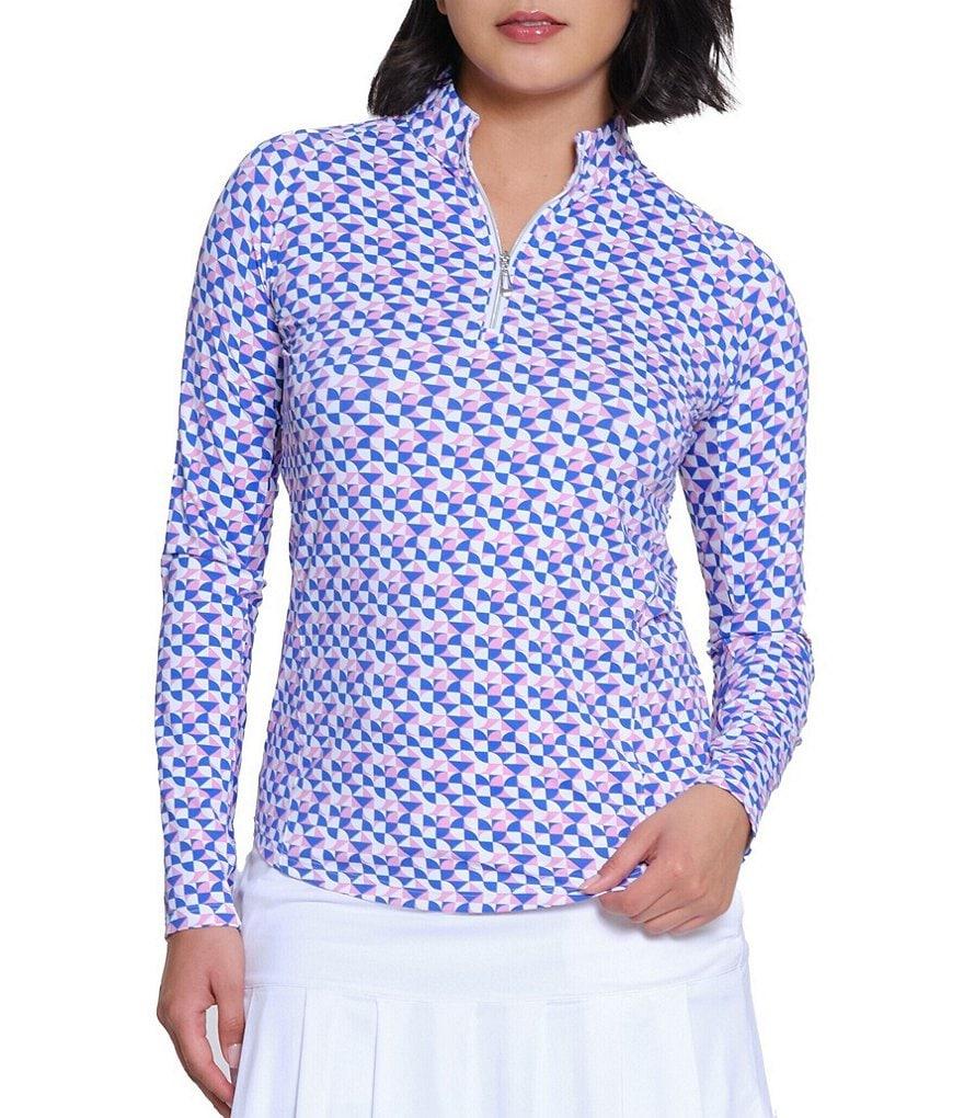 Sport Haley Printed Mock Neck Long Sleeve Shirt Product Image