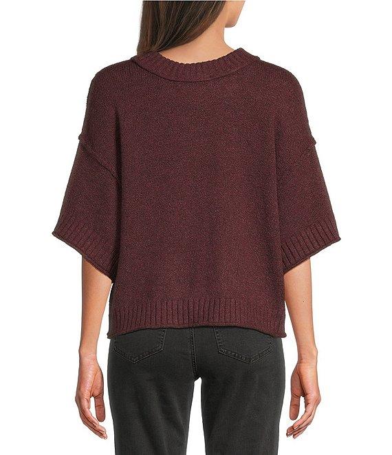 City Blues Broome Crew Neck Short Sleeve Cropped Sweater Product Image