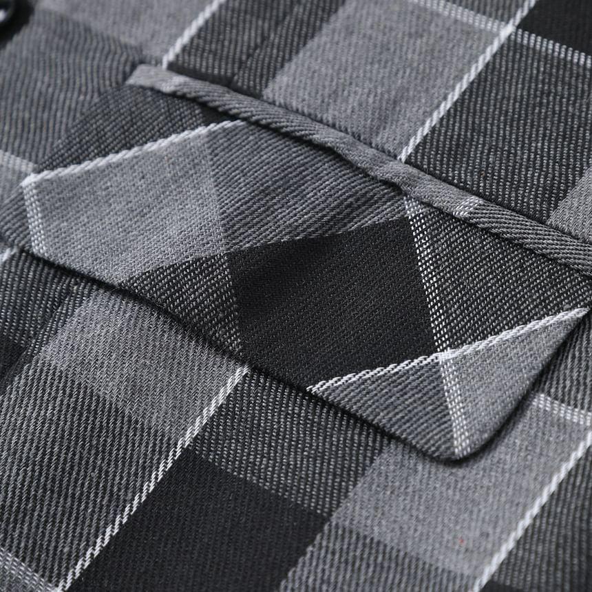 Shawl Lapel Patterned Double Breasted Vest Product Image