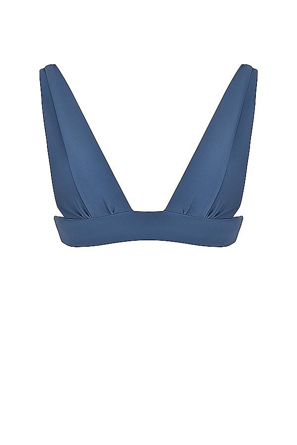 Seychelles  deep blue tie back bikini top Product Image