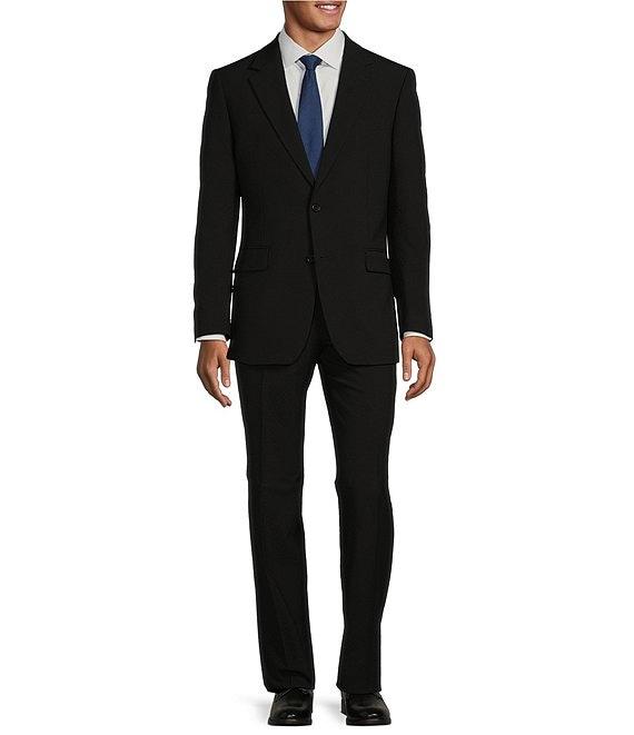 Hickey Freeman Classic Fit Flat Front Seersucker Pattern 2-Piece Suit Product Image