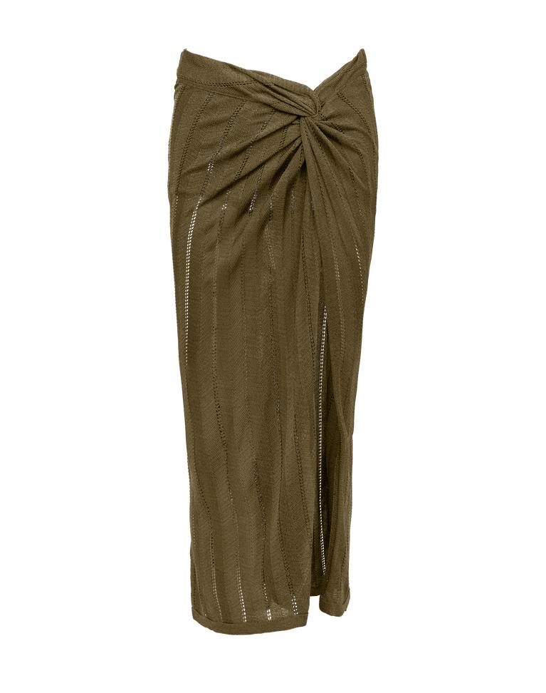 Knit Solaro Bardot Top - Evergreen Product Image