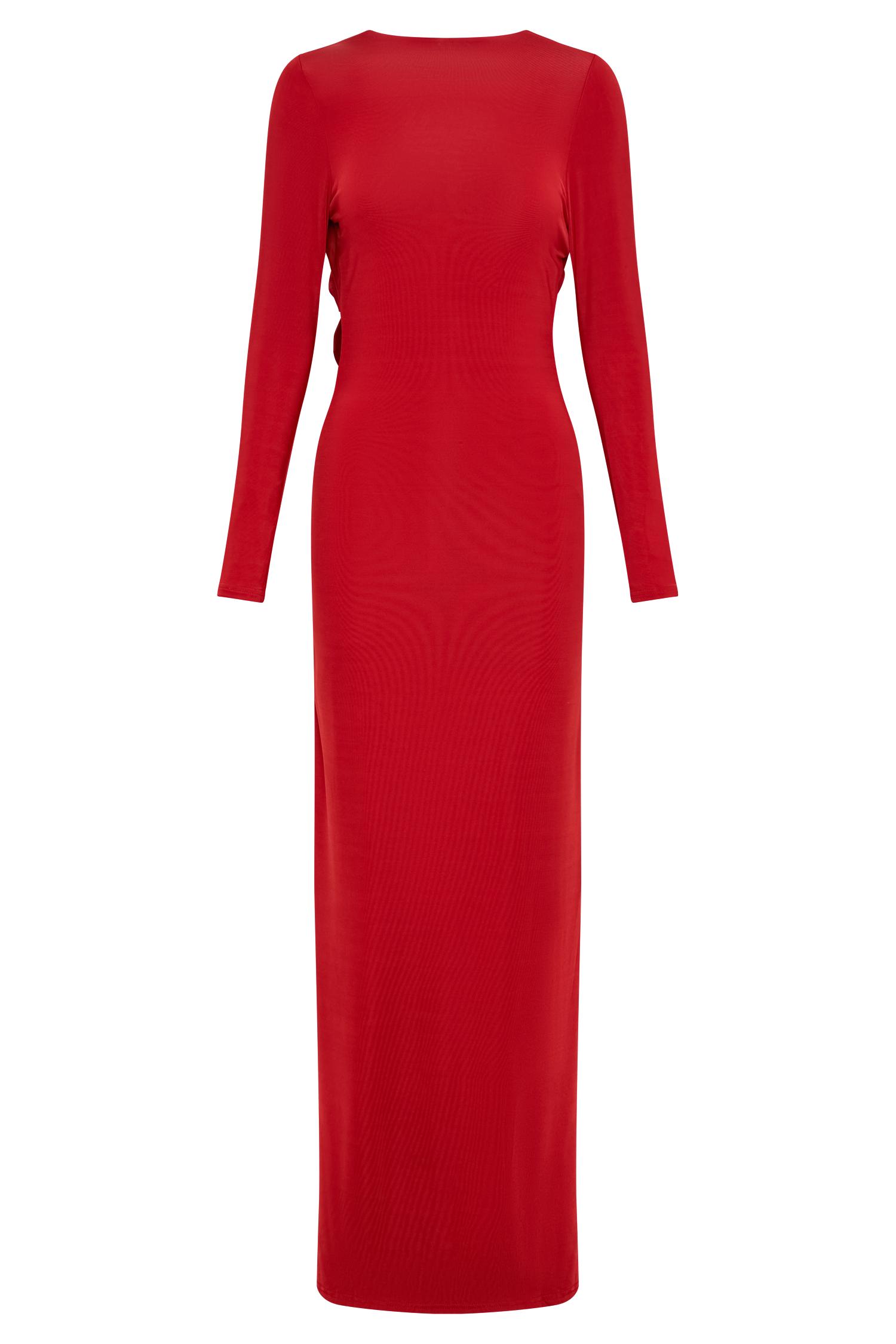 Bennett Slinky Long Sleeve Maxi Dress - Ruby Product Image
