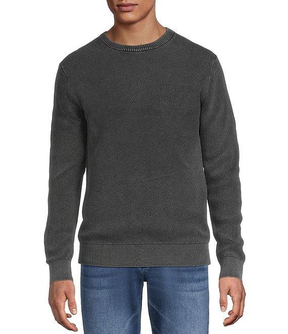 Rowm Long Sleeve Waffle Crew Neck Sweater Product Image