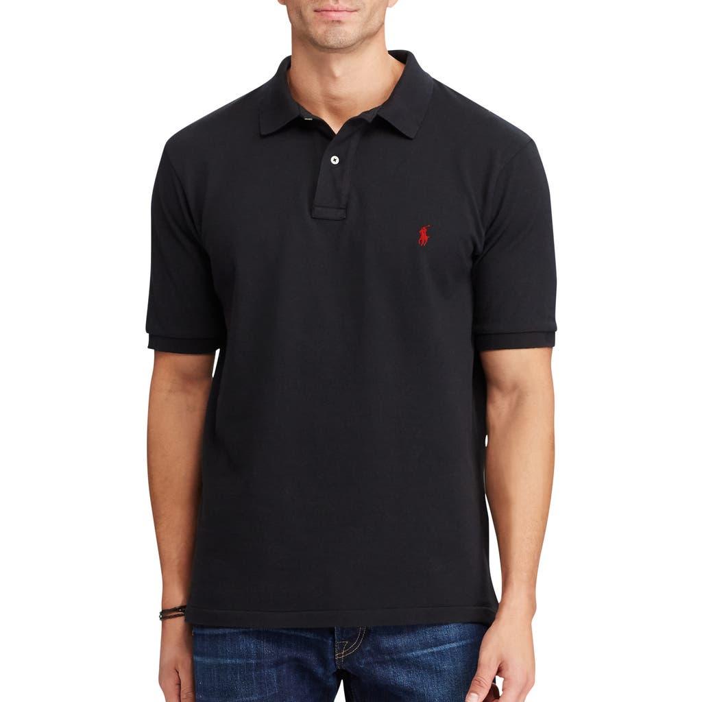 POLO RALPH LAUREN Black Polo Shirt With Classic Collar And Pony Embroidery On The Front In Cotton Man Product Image
