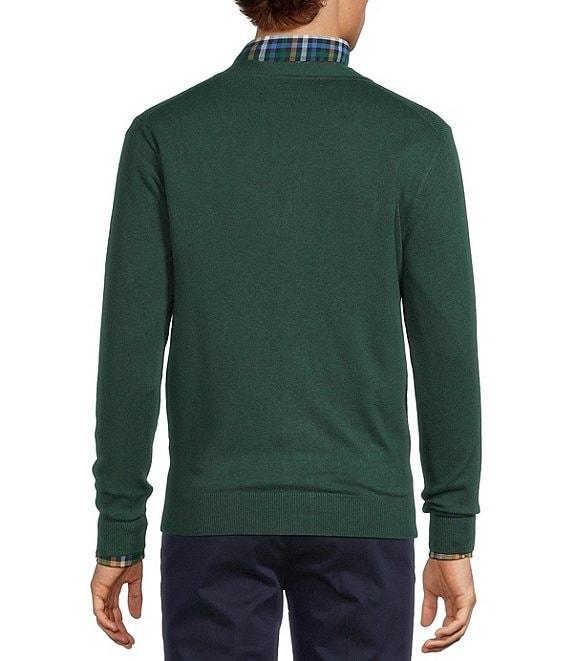 Roundtree & Yorke Long Sleeve Knit Solid Textured Cardigan Product Image