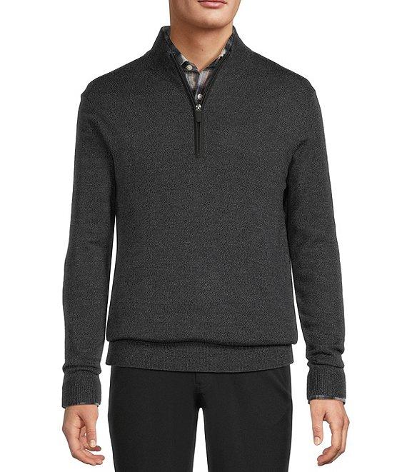 Hart Schaffner Marx Quarter Zip Merino Wool Sweater Product Image