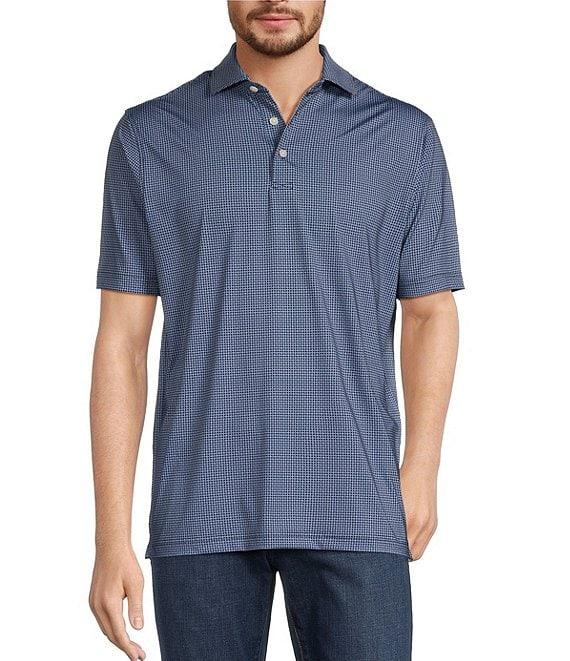 Hart Schaffner Marx Luxury Performance Short Sleeve Micro Floral Polo Shirt Product Image