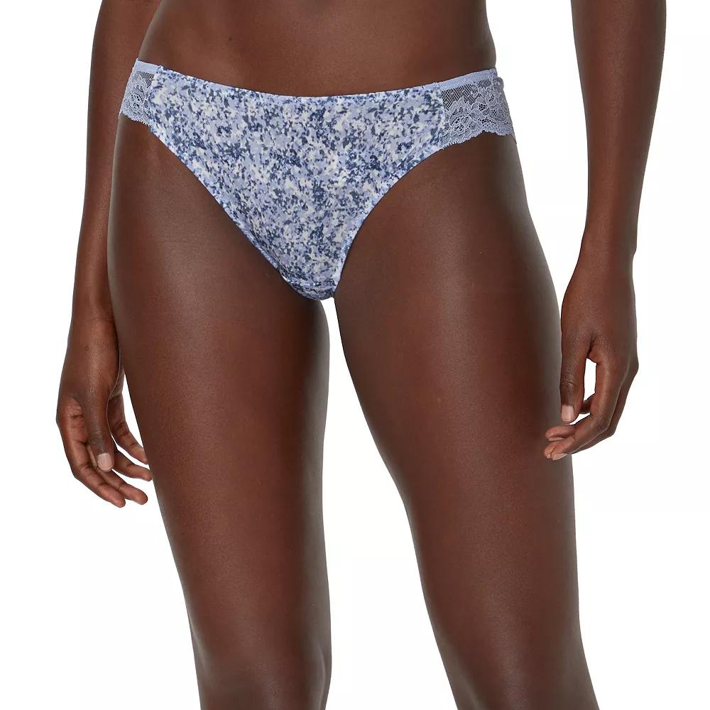Maidenform Lace Back Tanga Underwear 40159, Women's, Size: 7, Blue Print Product Image