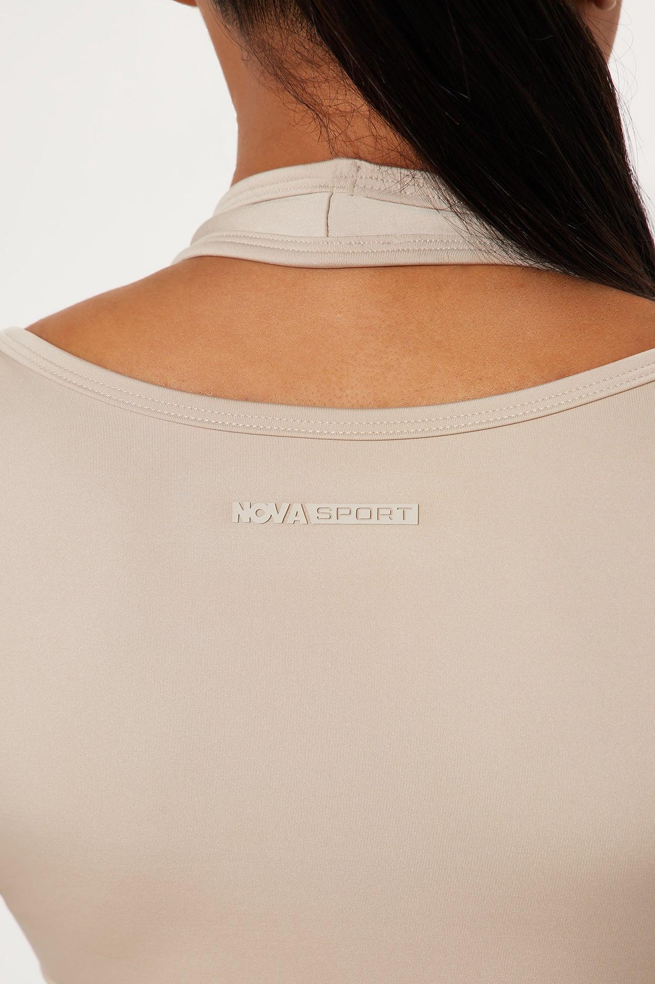 Vital Form Elevate Active Top - Light Taupe Product Image