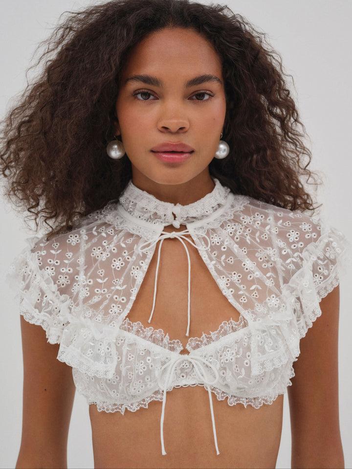 Layer Cake Chiffon Collar — White Product Image