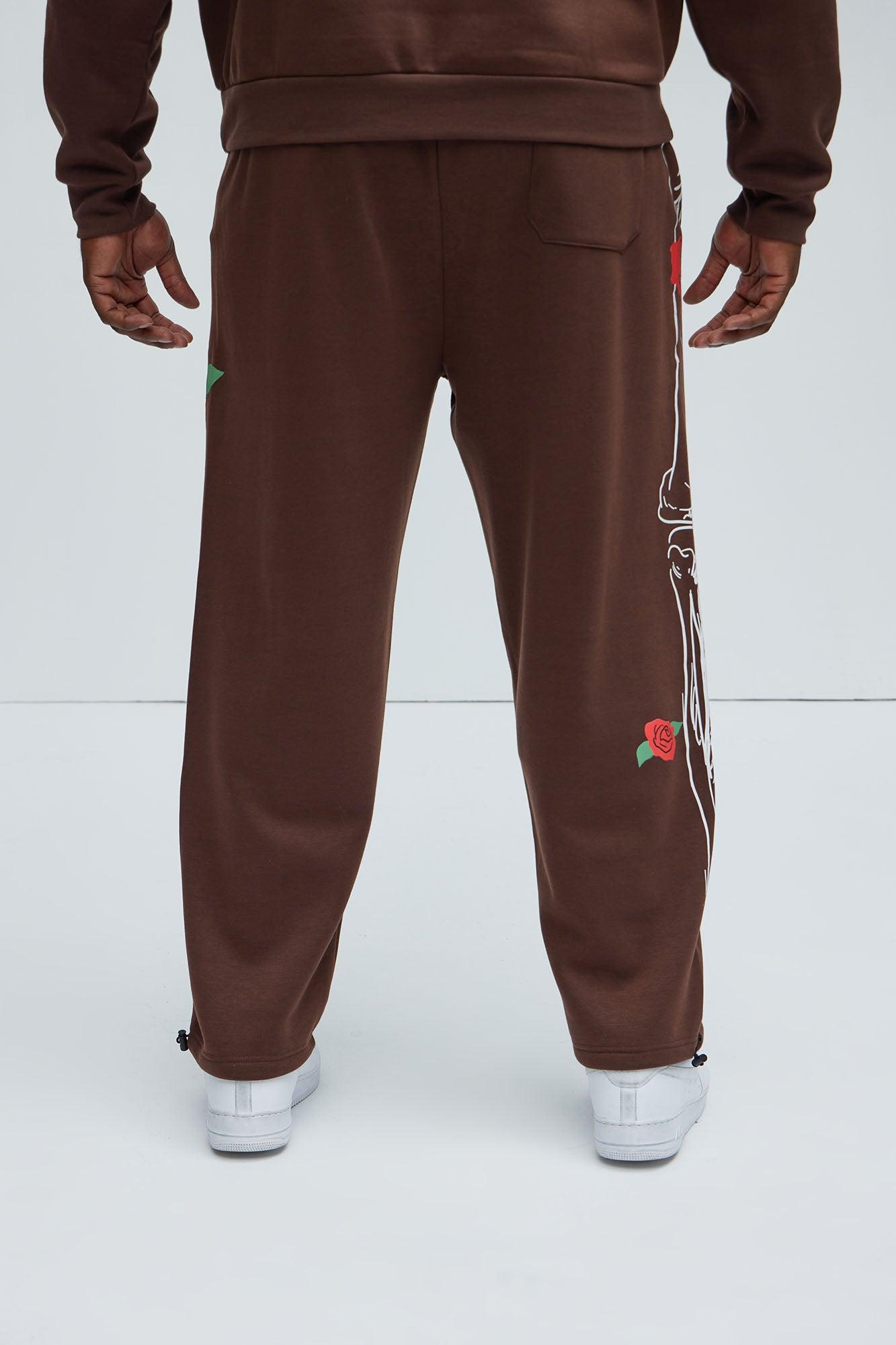 Give Me My Flowers Jogger - Brown Product Image