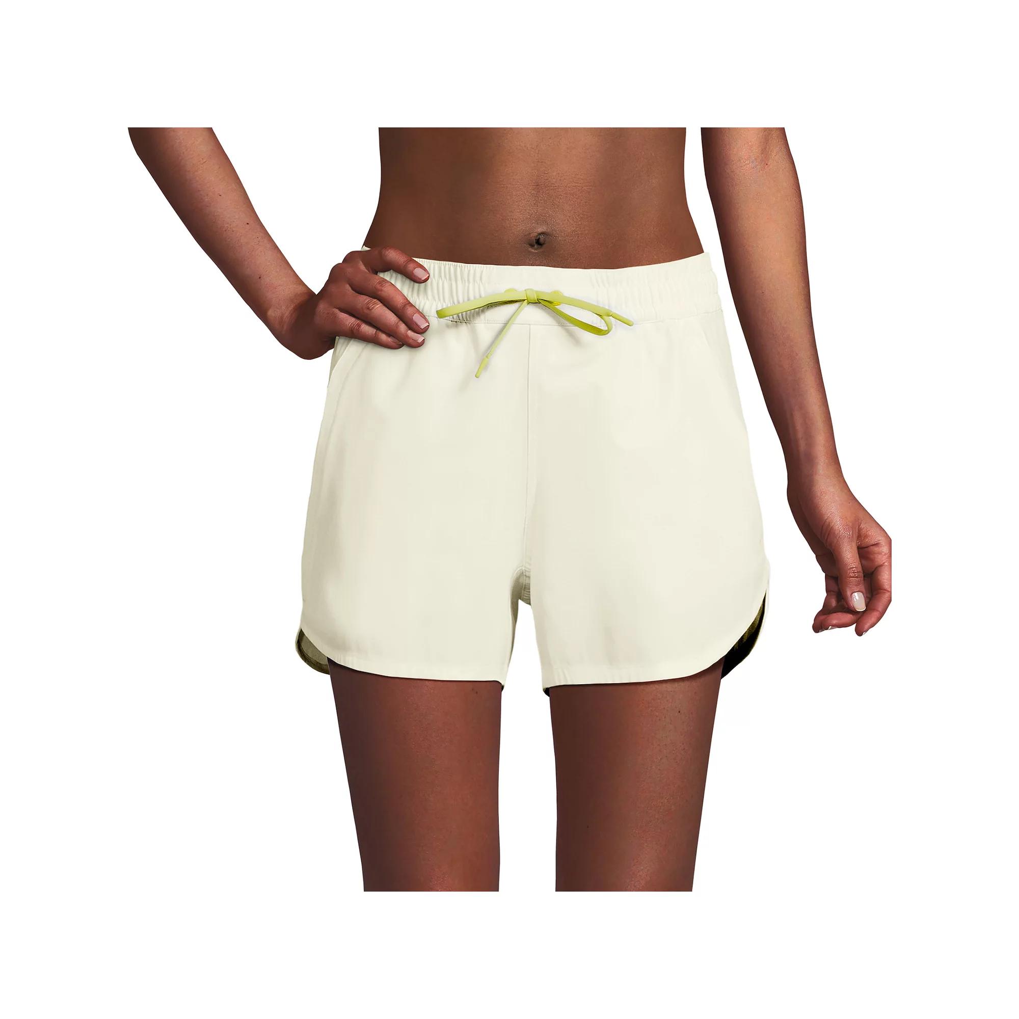 Women's Lands' End Woven Packable Dolphin Hem Swim Cover-Up Shorts,  Product Image
