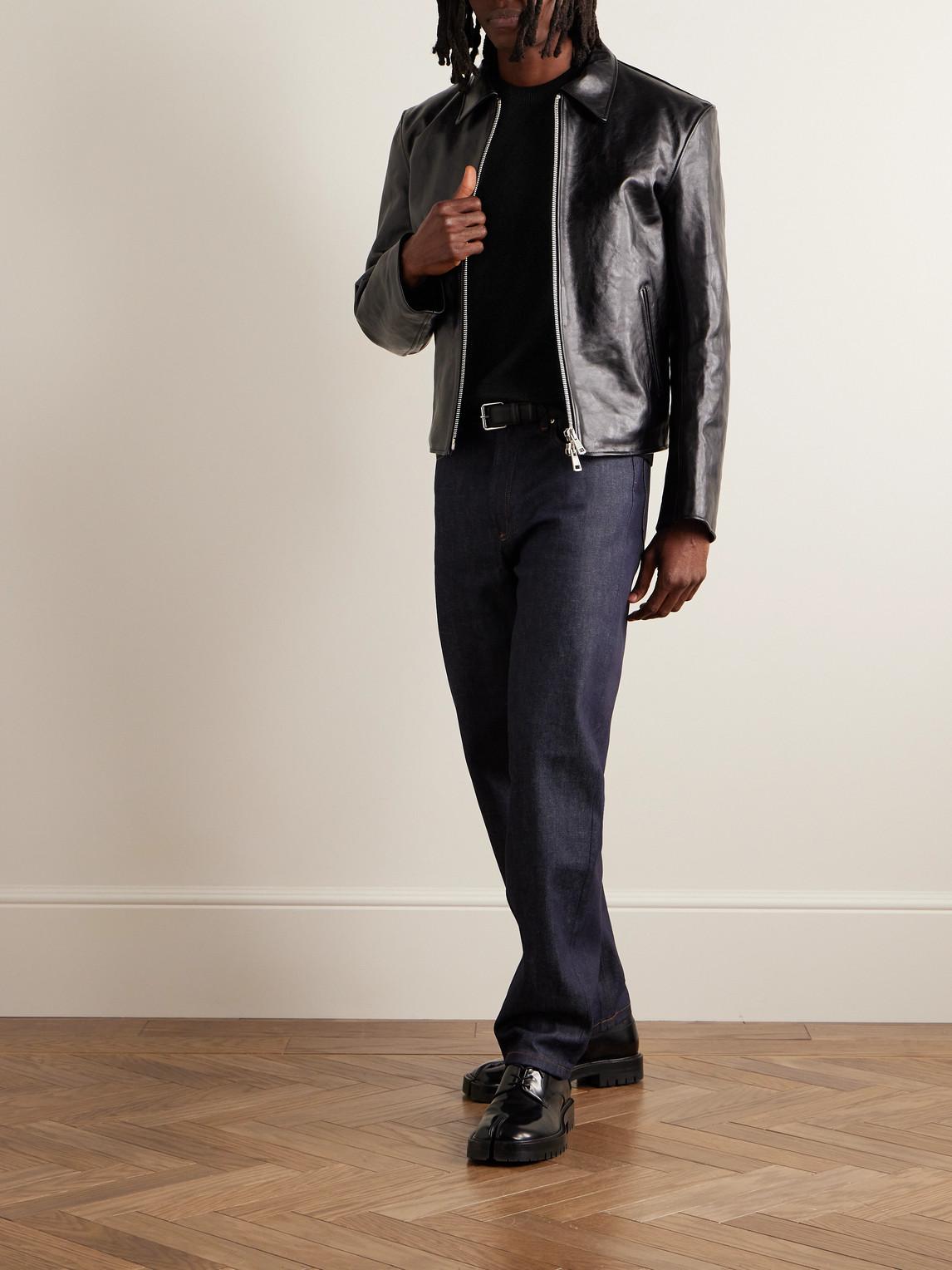 AMI ALEXANDRE MATTIUSSI Ami Classic Black Sweater With Round Neckline And Emblem Detail Product Image