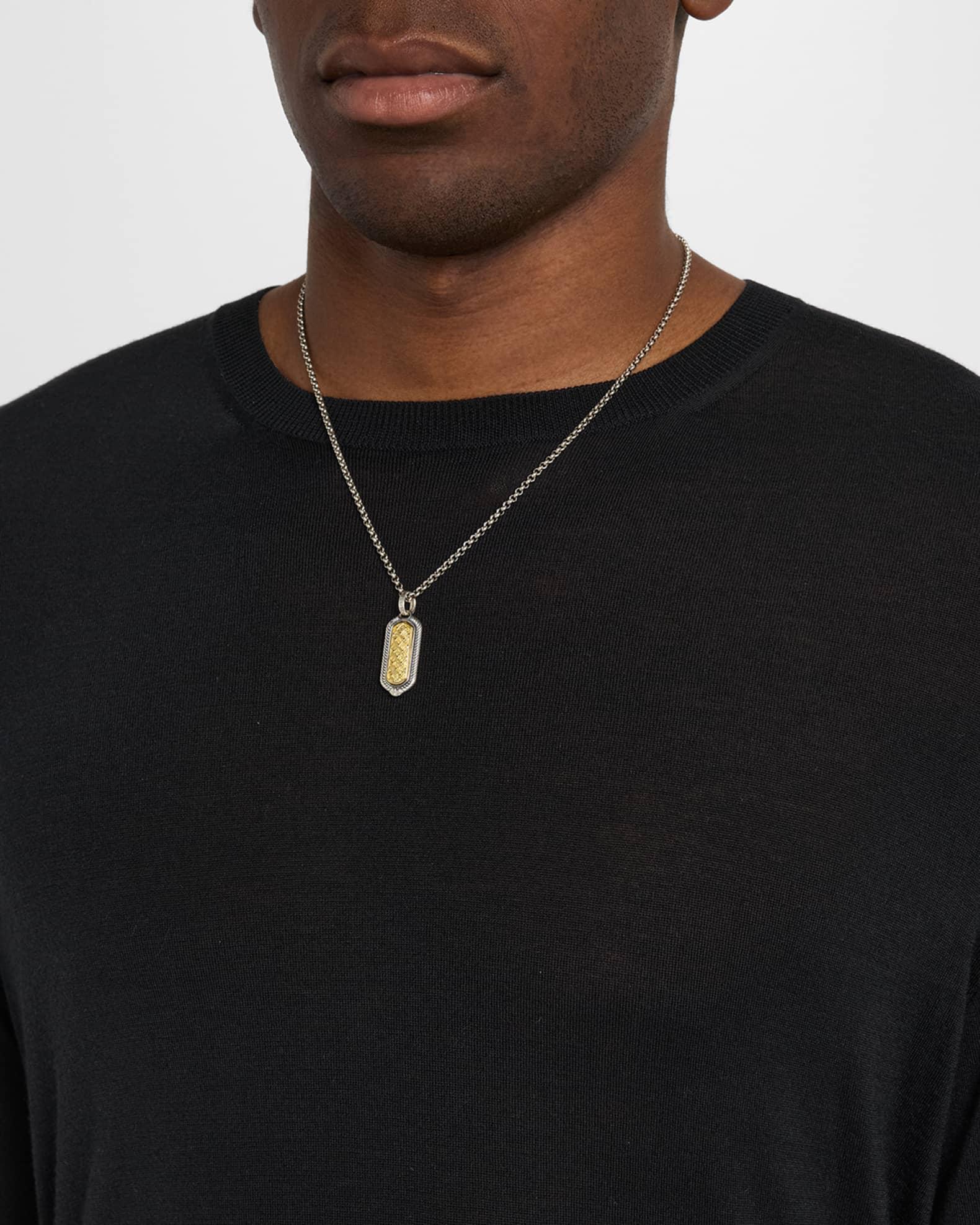 Mens Kavos Sterling Silver and Bronze Pendant Product Image