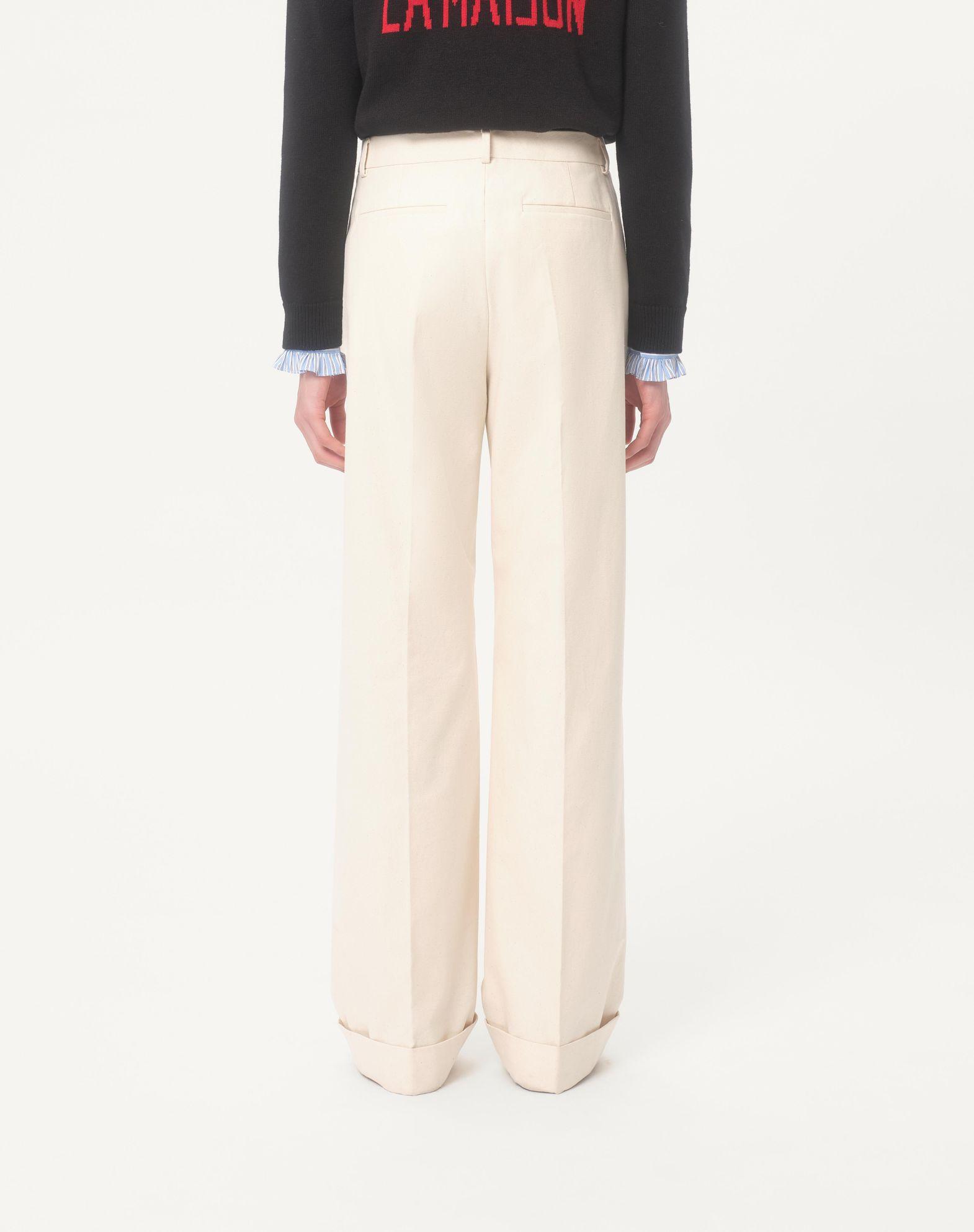 Cuffed Cotton Canvas Pants Product Image