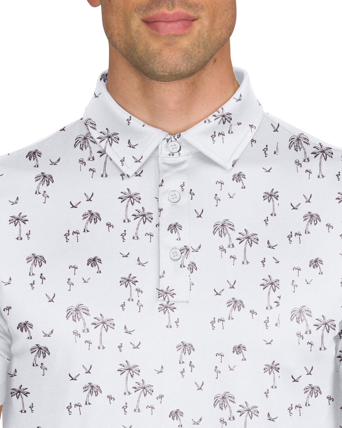 Three Sixty Six Men’s Print Golf Polos Male Product Image