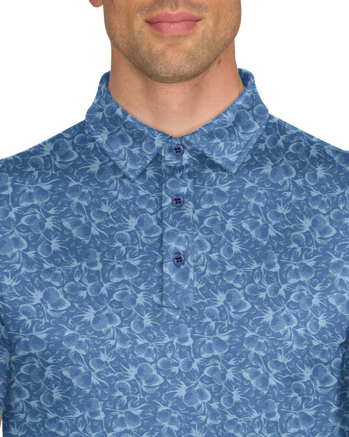 Three Sixty Six Men’s Print Golf Polos Male Product Image