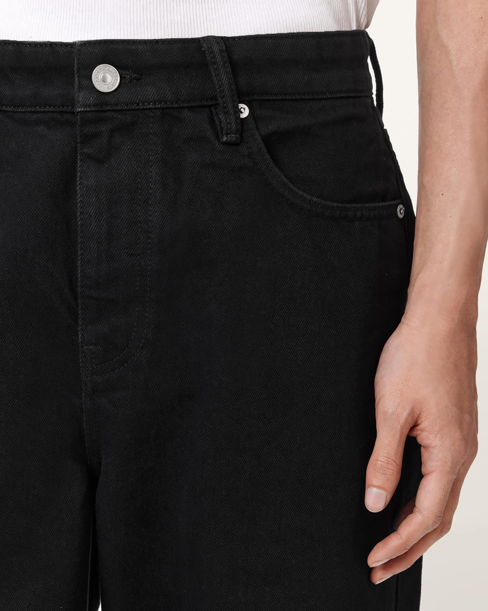 Curve Barrel Leg Denim Jeans Washed Black | ALLSAINTS US Product Image