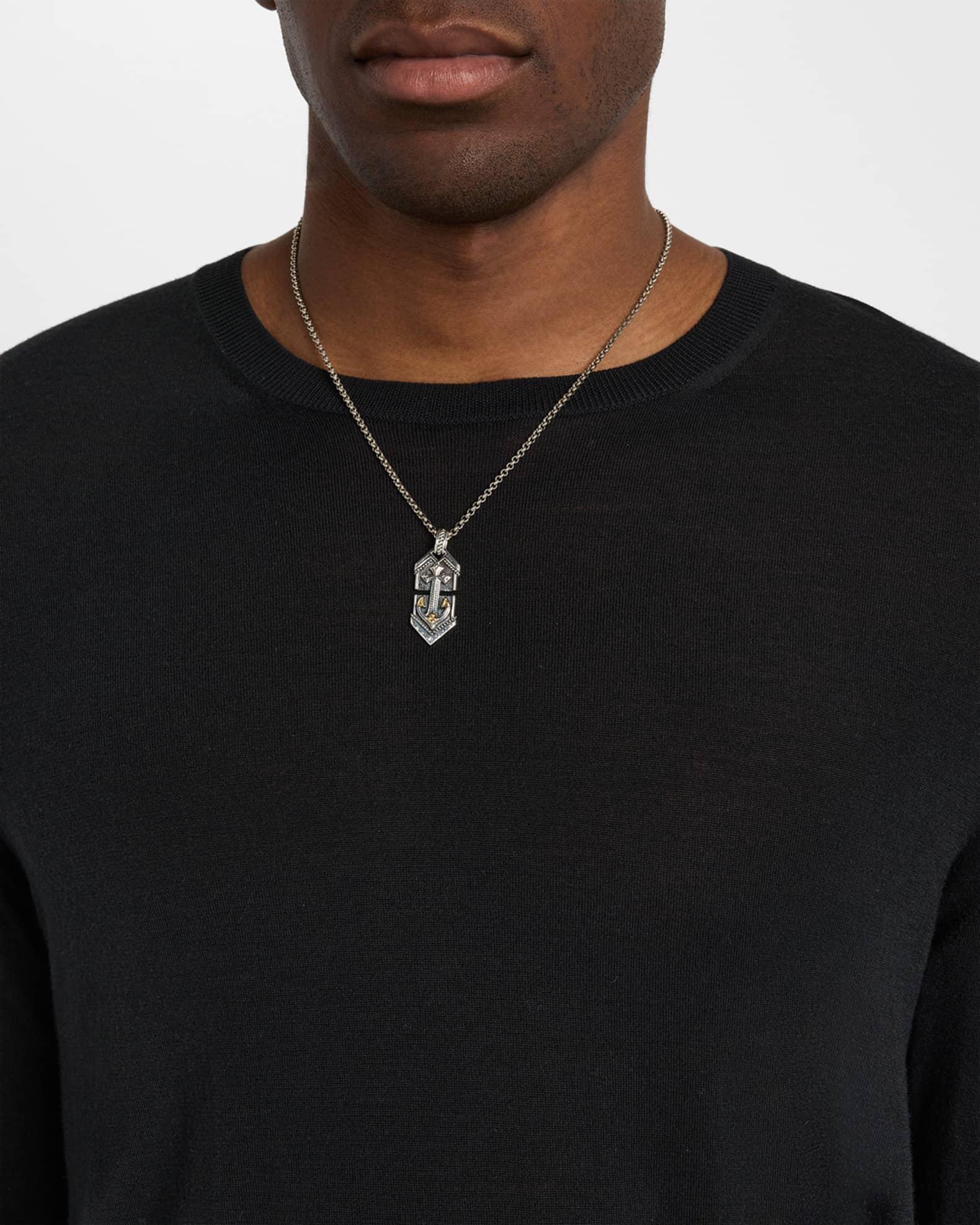 Mens Hydra Sterling Silver and 18K Gold Pendant Product Image