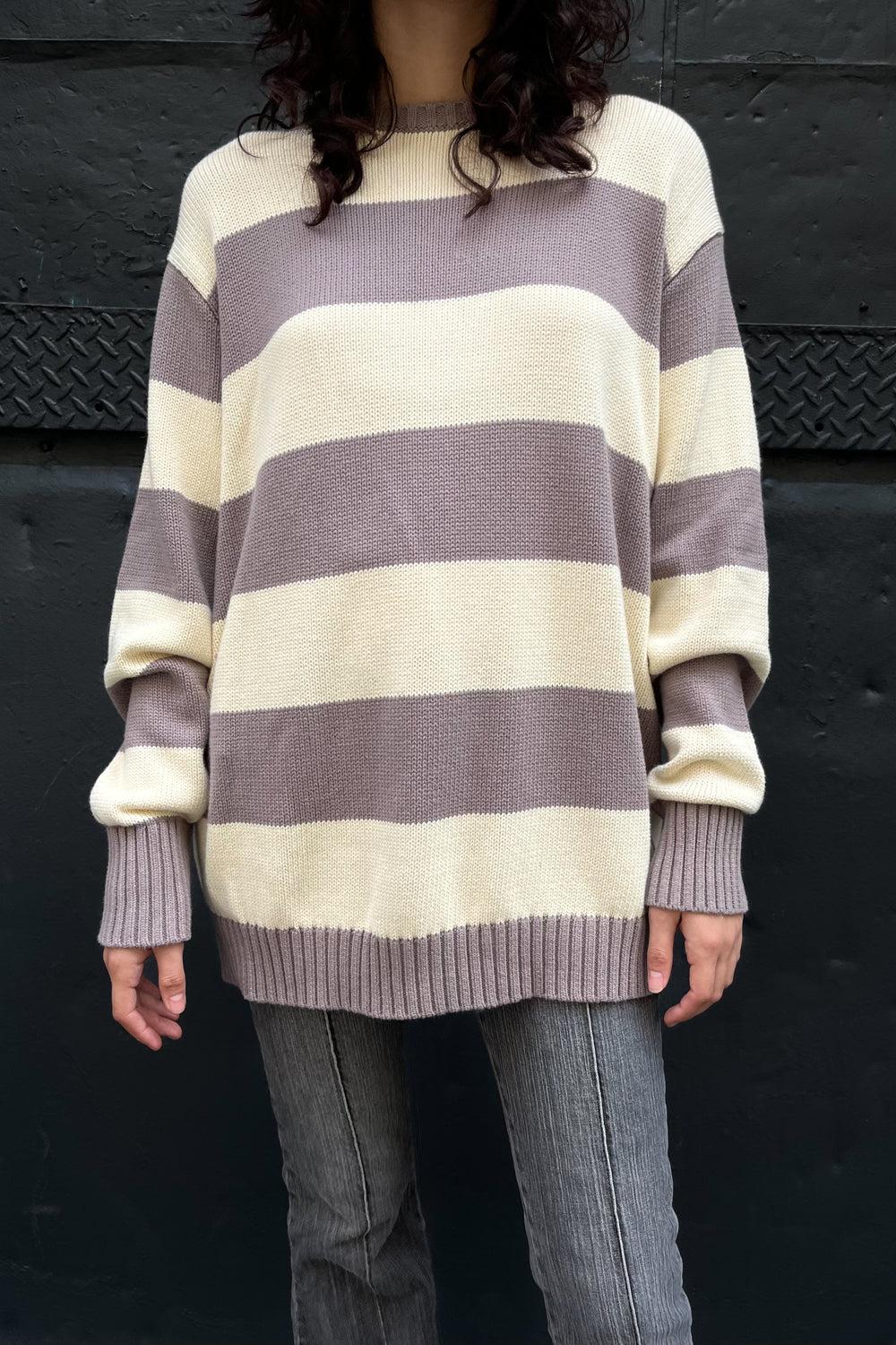 Brianna Cotton Thick Stripe Sweater Product Image