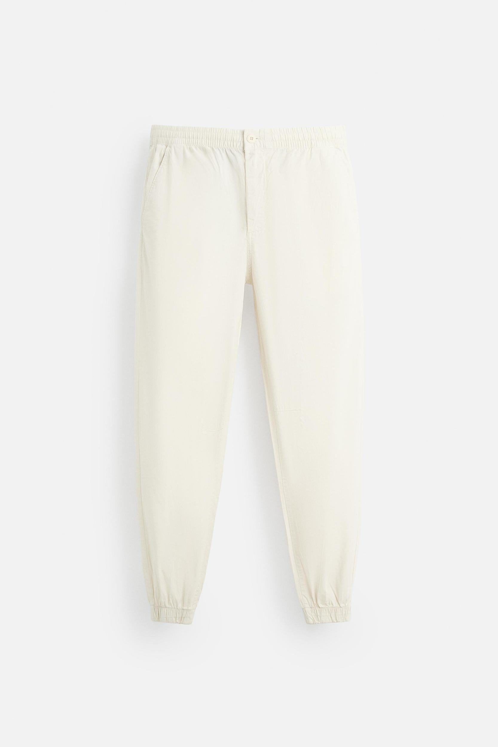 WASHED JOGGER-WAIST PANTS Product Image