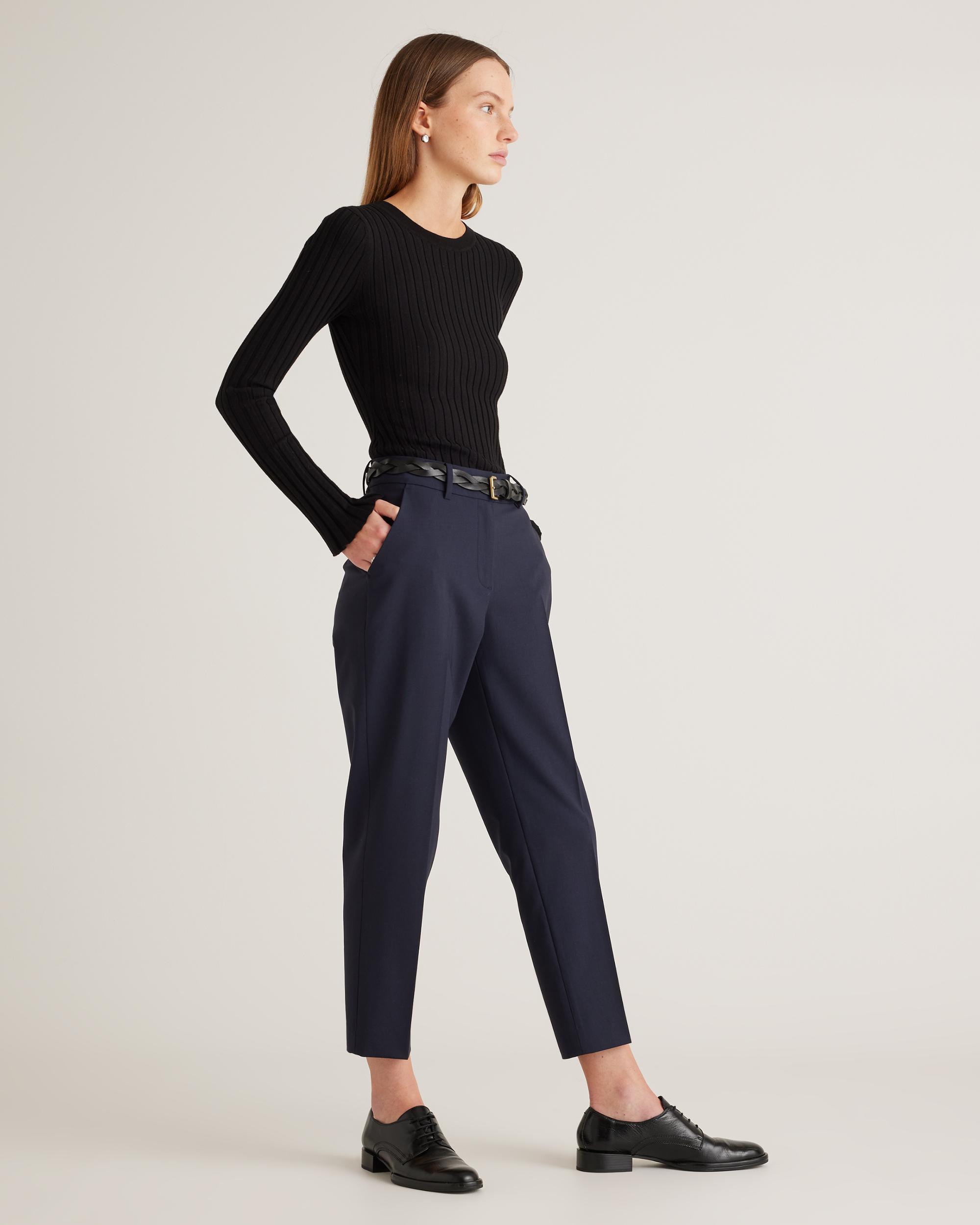 Quince | Women's Italian Wool Slim Leg Ankle Pants Product Image
