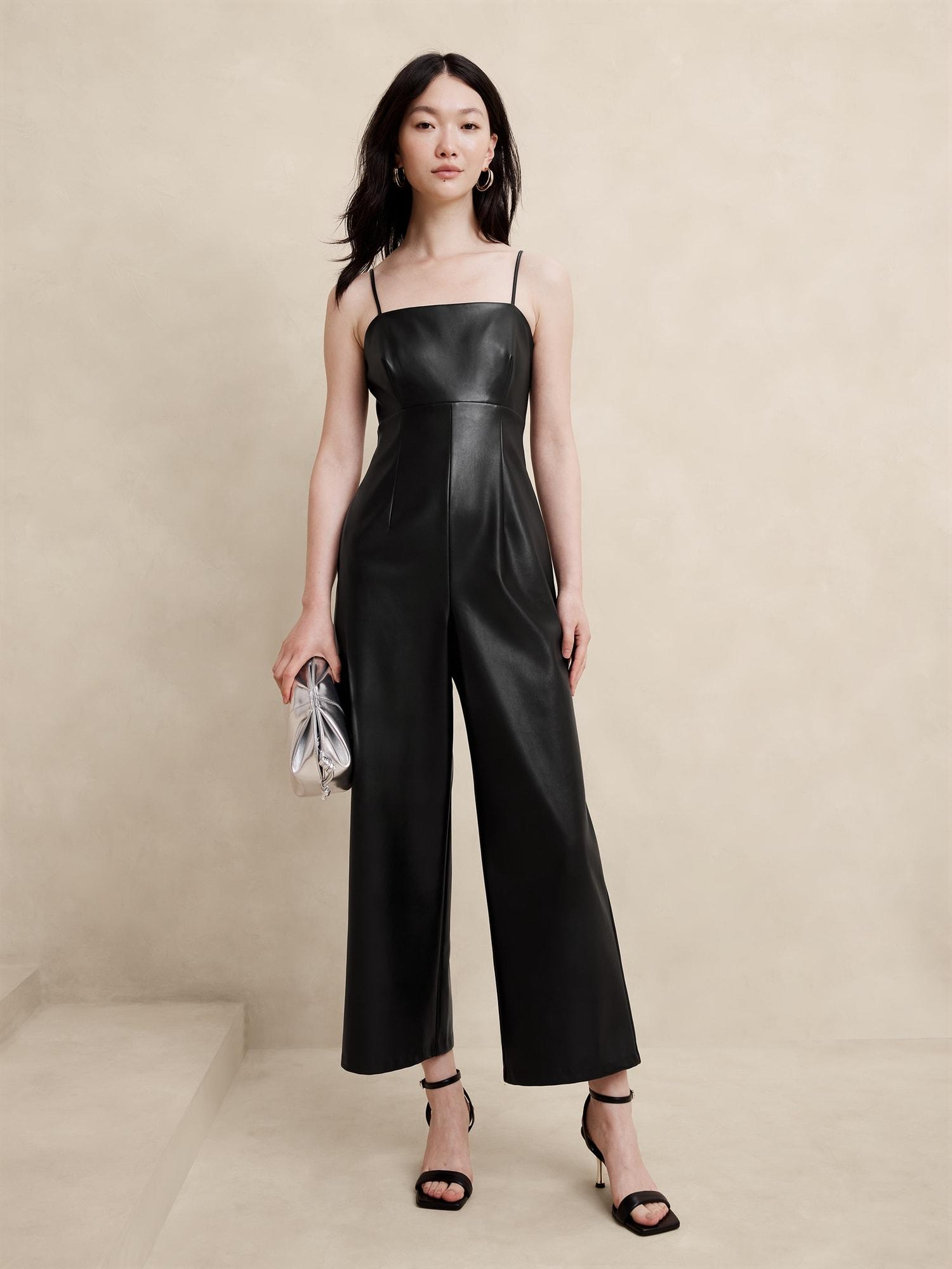 Vegan Leather Jumpsuit Product Image