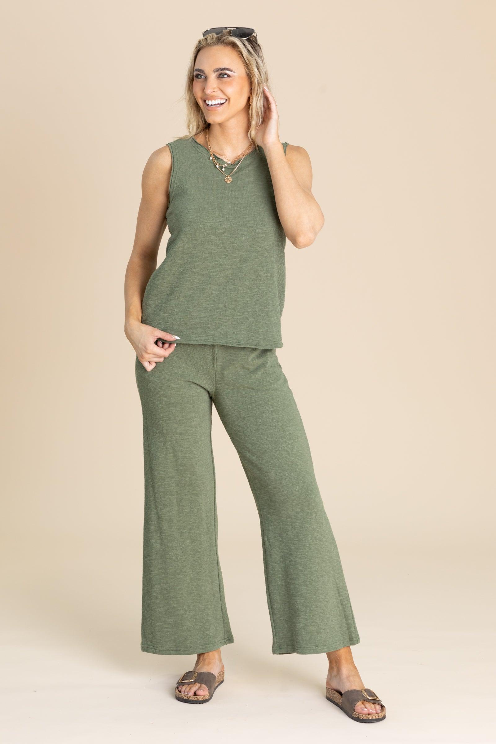 Cotton Slub Tank And Pants Set Product Image