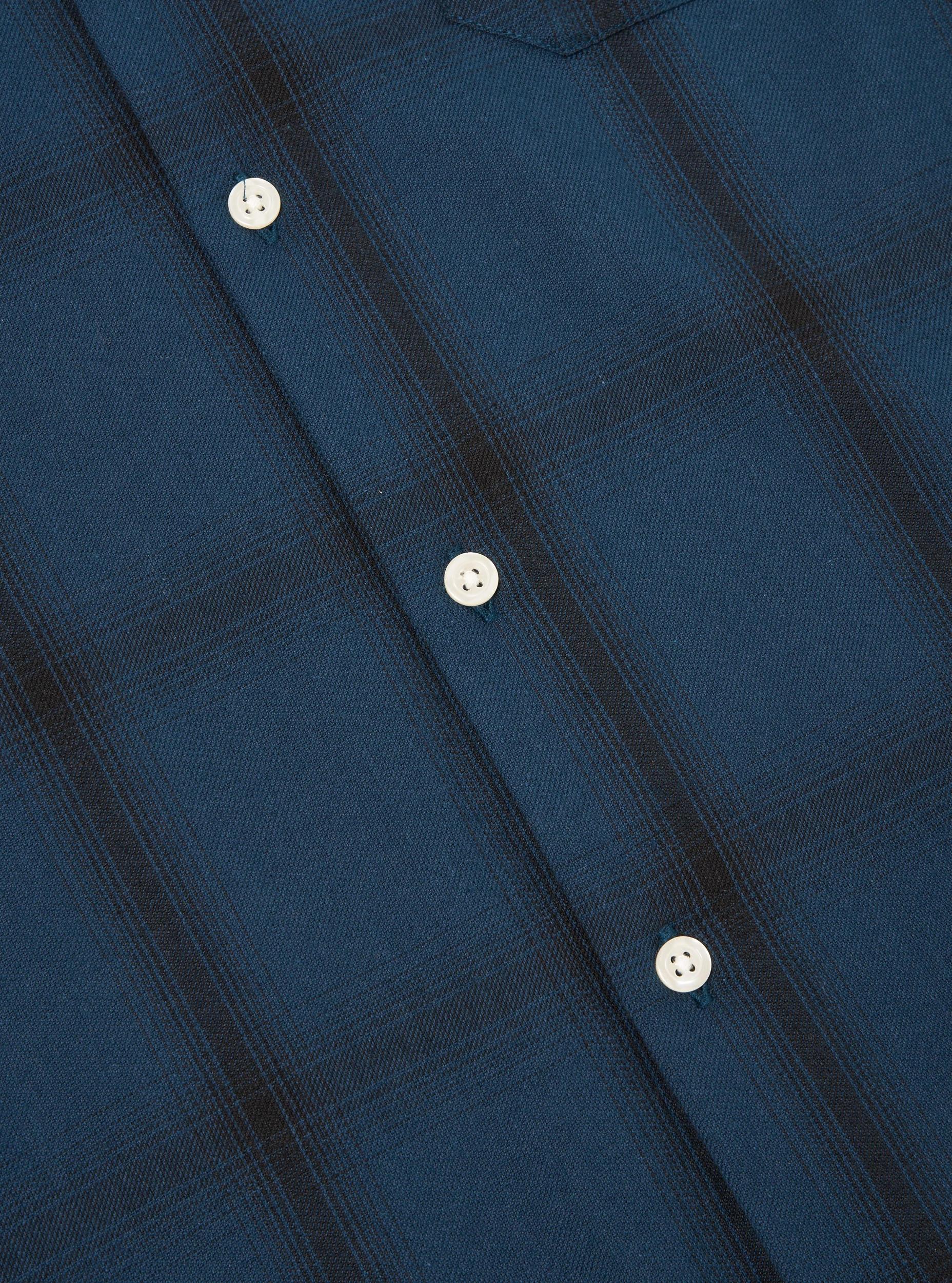 Universal Works Long Pyjama Set in Navy Shadow Check Product Image