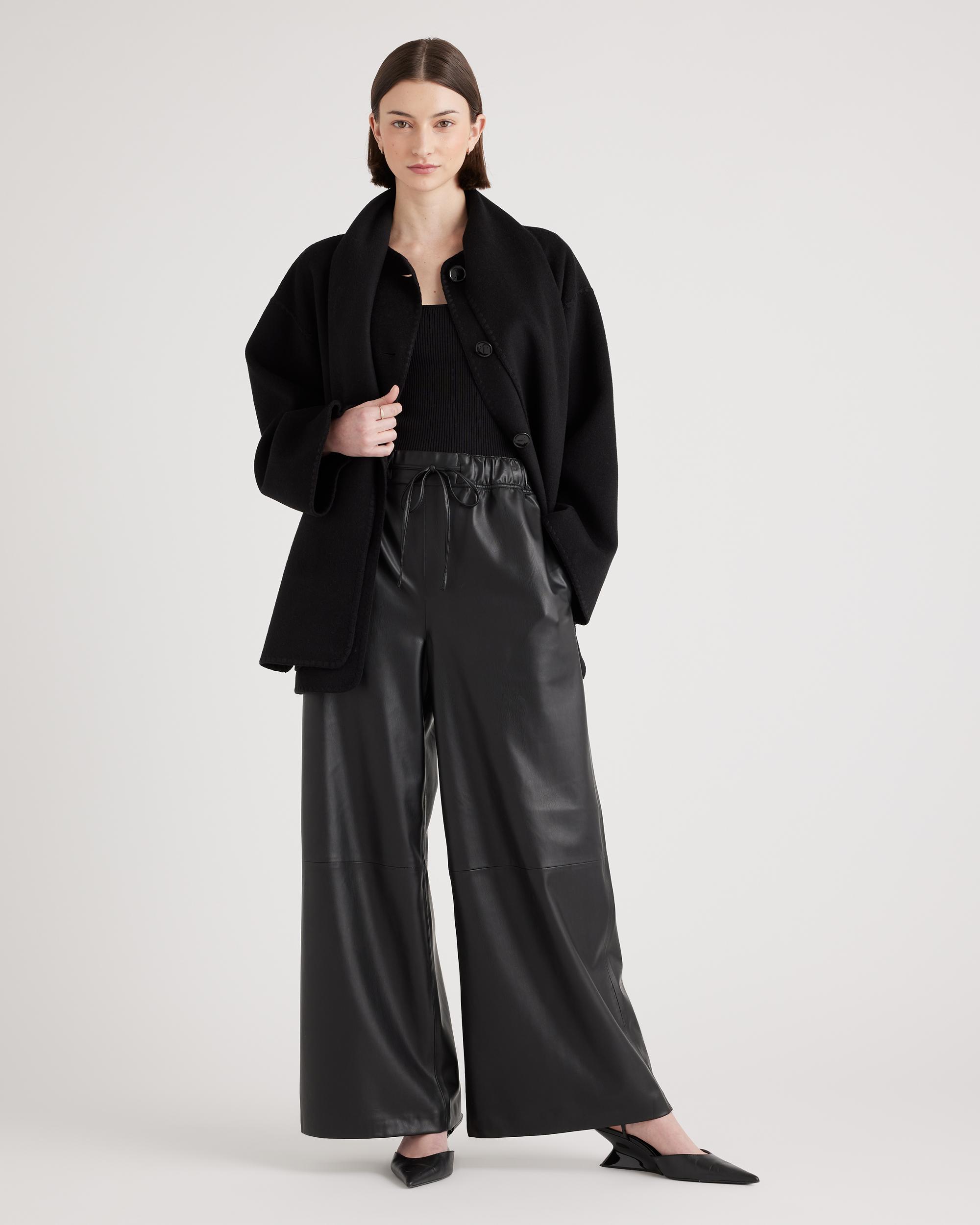 Quince | Women's Double-Faced Merino Wool Scarf Coat Product Image