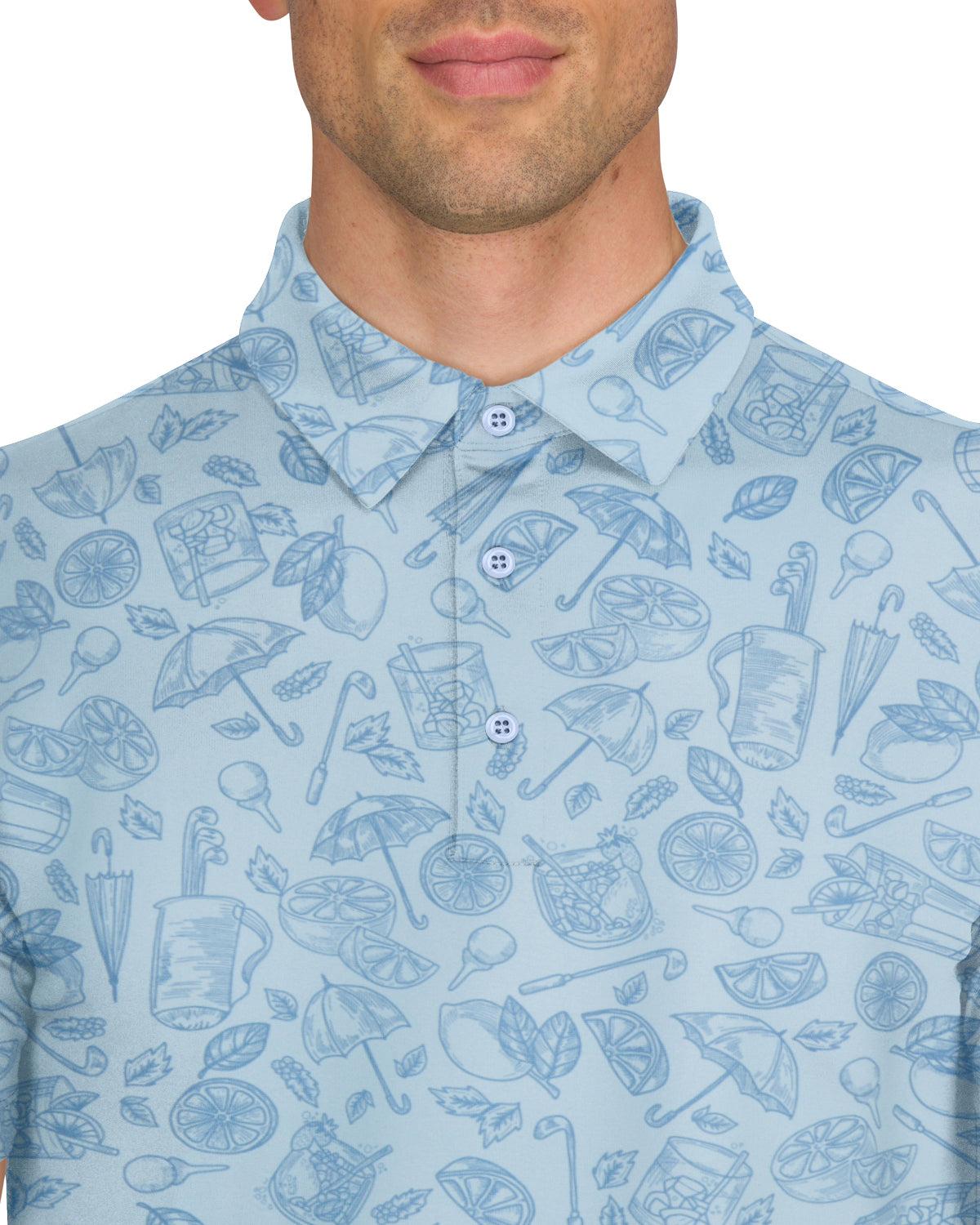 Three Sixty Six Men’s Print Golf Polos Male Product Image