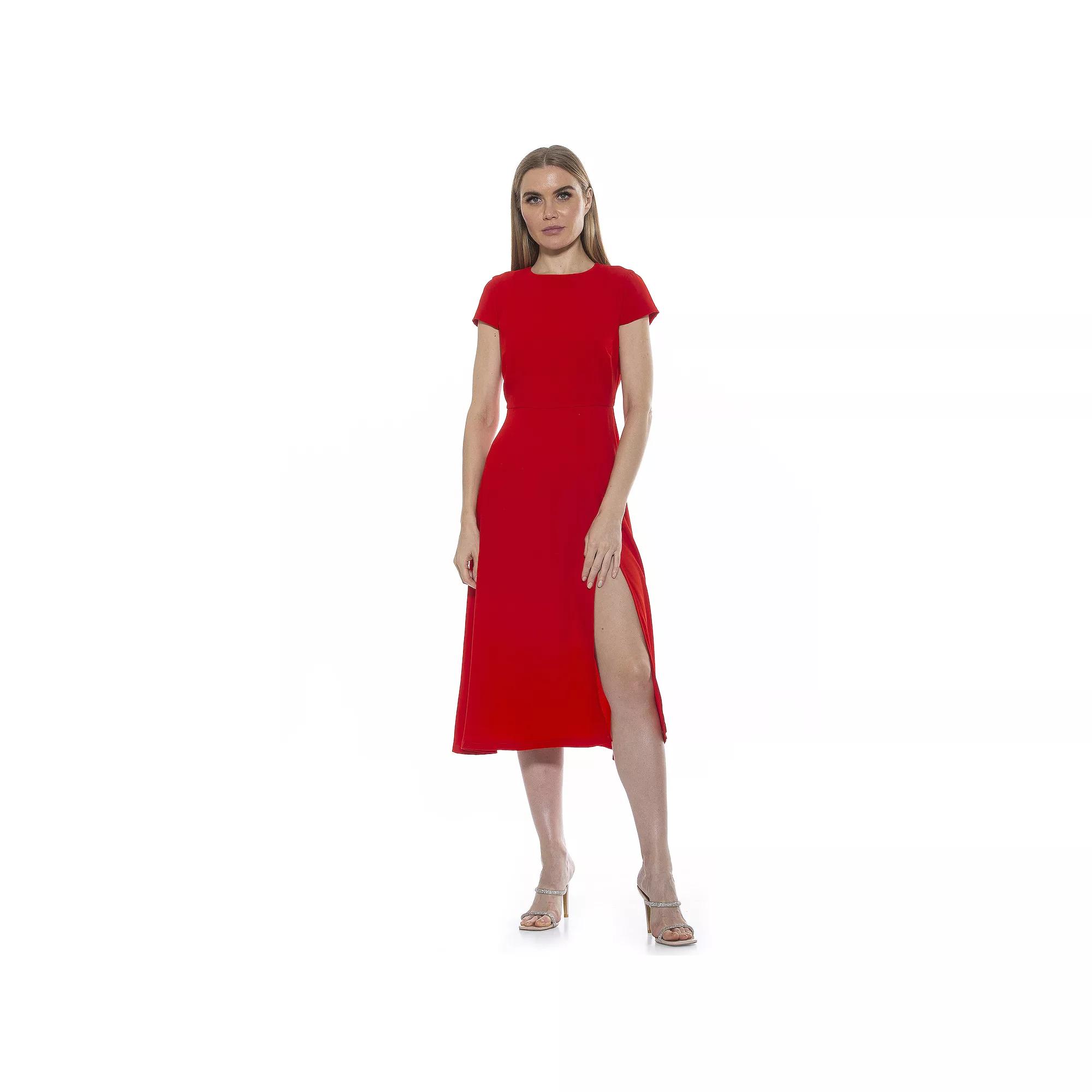 Women's ALEXIA ADMOR Lily High-Slit Midi Dress,  Product Image